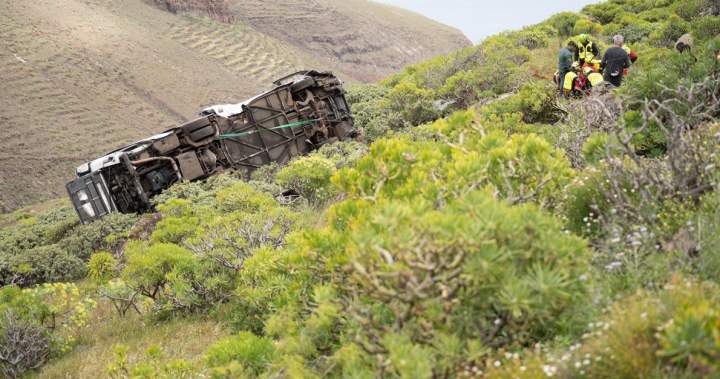 Ispanijos saloje sudužus autobusui su britų turistais žuvo 1 žmogus, 27 sužeisti